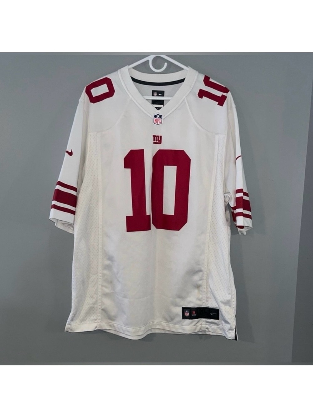 Eli Manning #10 White & Red New York Giants Nike Super Bowl Jersey Men’s XL